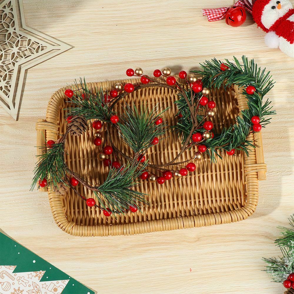 Pine Cone Berry Wreath Christmas Wreath Artificial Garlands Hanging Ornaments