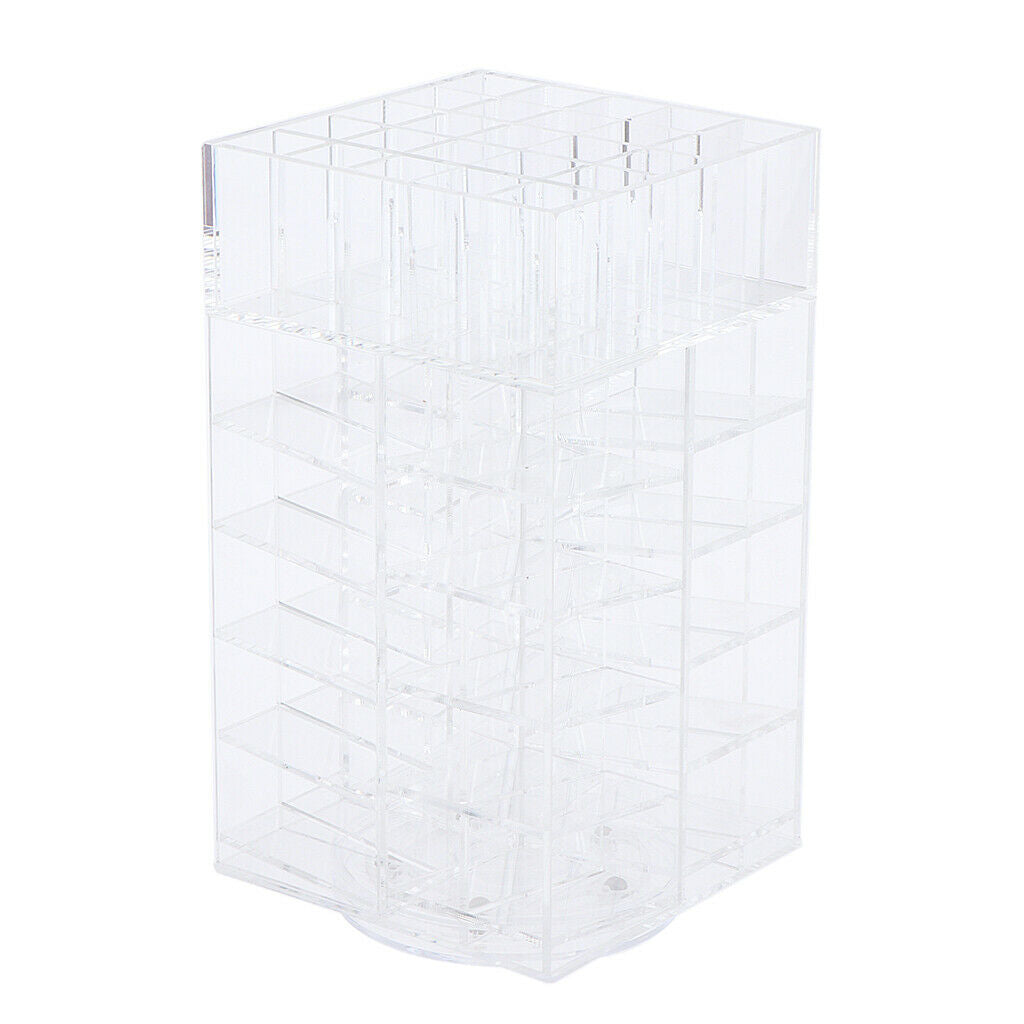 Acrylic Rotating Lipstick Organizer Holder Spinning Lipgloss Tower Stand 65