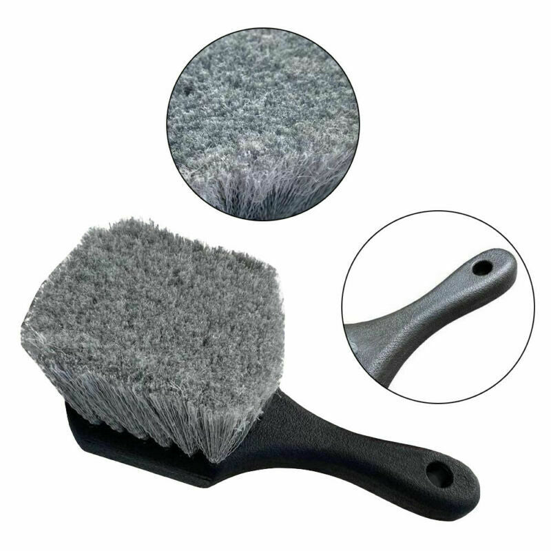 7pcs Car Detailing Brush Kit Boar Hair Vehicle Auto Wheel Clean Brush Set New