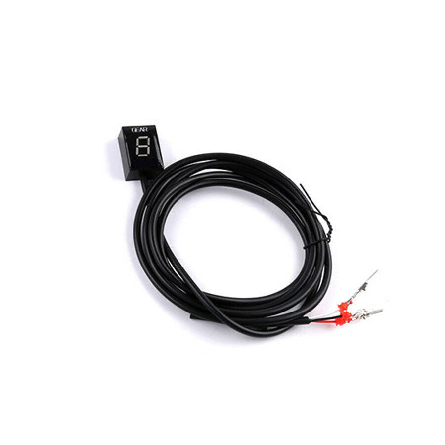 Motorcycle 0-6 Gear Indicator Red LED Display Black Housing for Kawasaki EFI