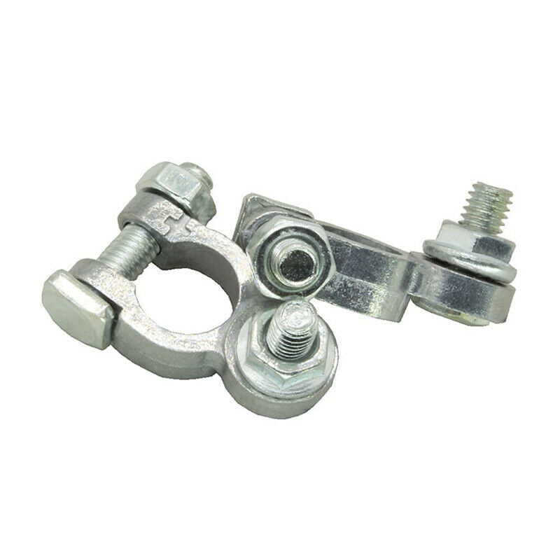 2PCS Car Boat Battery Terminals Cable Ends Connector Clamp Negative Positive Kit
