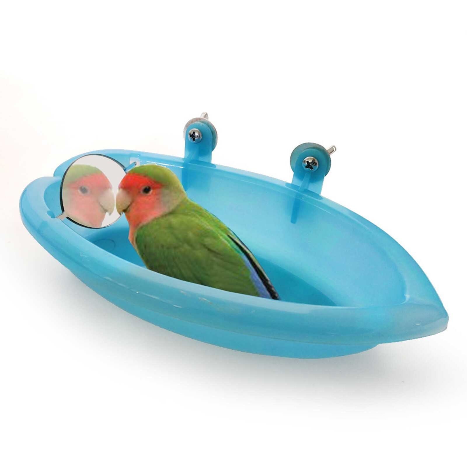 Bird Bath Tub for Cockatiel Finch Lovebird Dove Parrot Cage Hanging Water Bowl