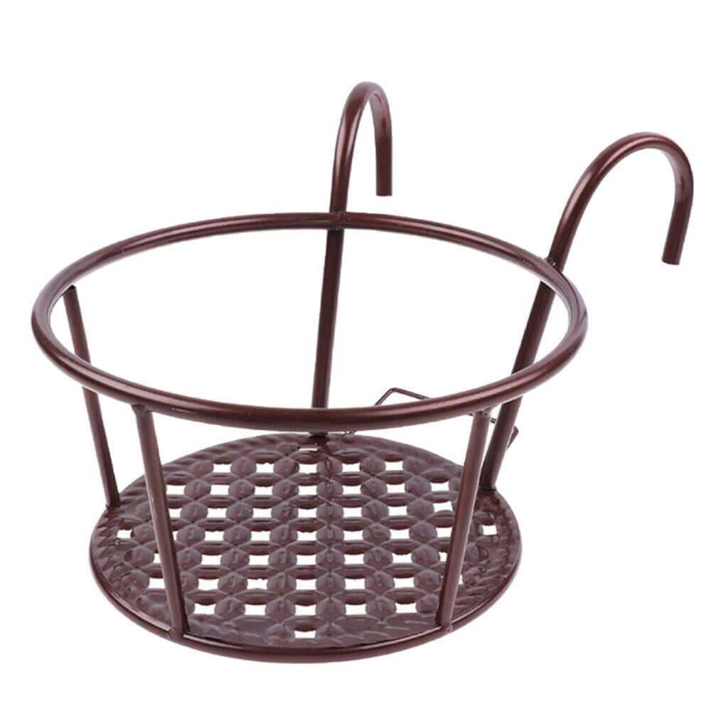 2x Potted Flower Hangin Basket Heavy-duty Planter Holder for Porch 22cn Dia.