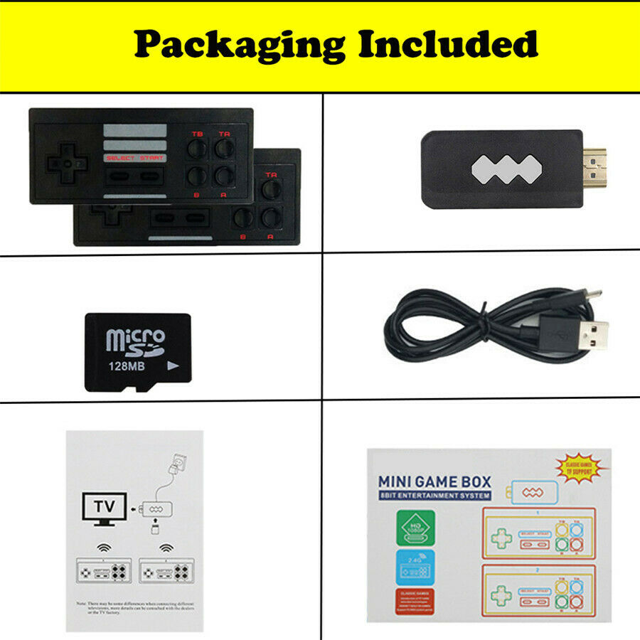 Wireless Retro Game Console Stick  HDTV Build-in 818 Classic Games Handheld