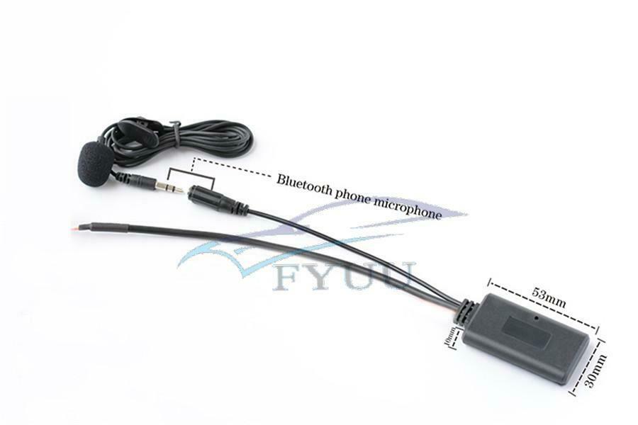 Car 12PIN AUX BT 5.0 Adapter Wireless Music Audio Cable Microphone Input For BMW
