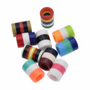10x Colorful Strip Dreadlock Beads 6mm Hair Braid Cuff Clips Plastic Tube