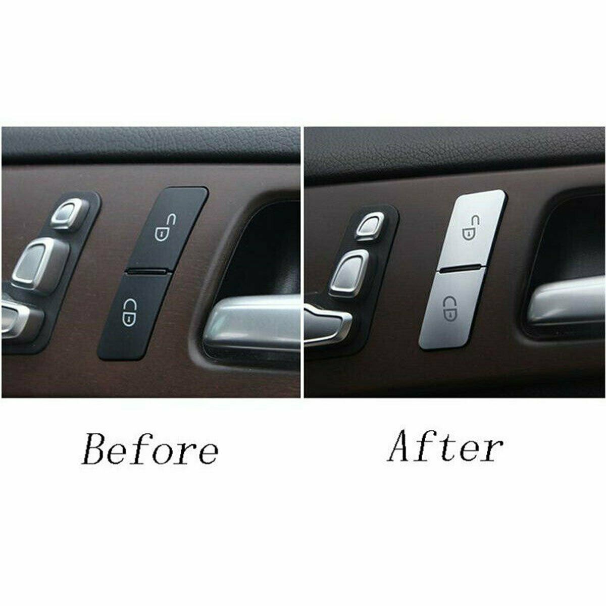 Car Door Lock Unlock Switch Button Cover for Mercedes Benz C E Class W204 W212