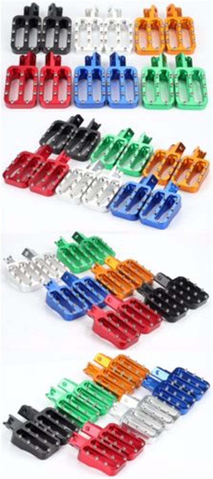 1 Pair Black CNC Aluminum Pit Bike Motorcycle Foot Pegs Footrests Footpegs