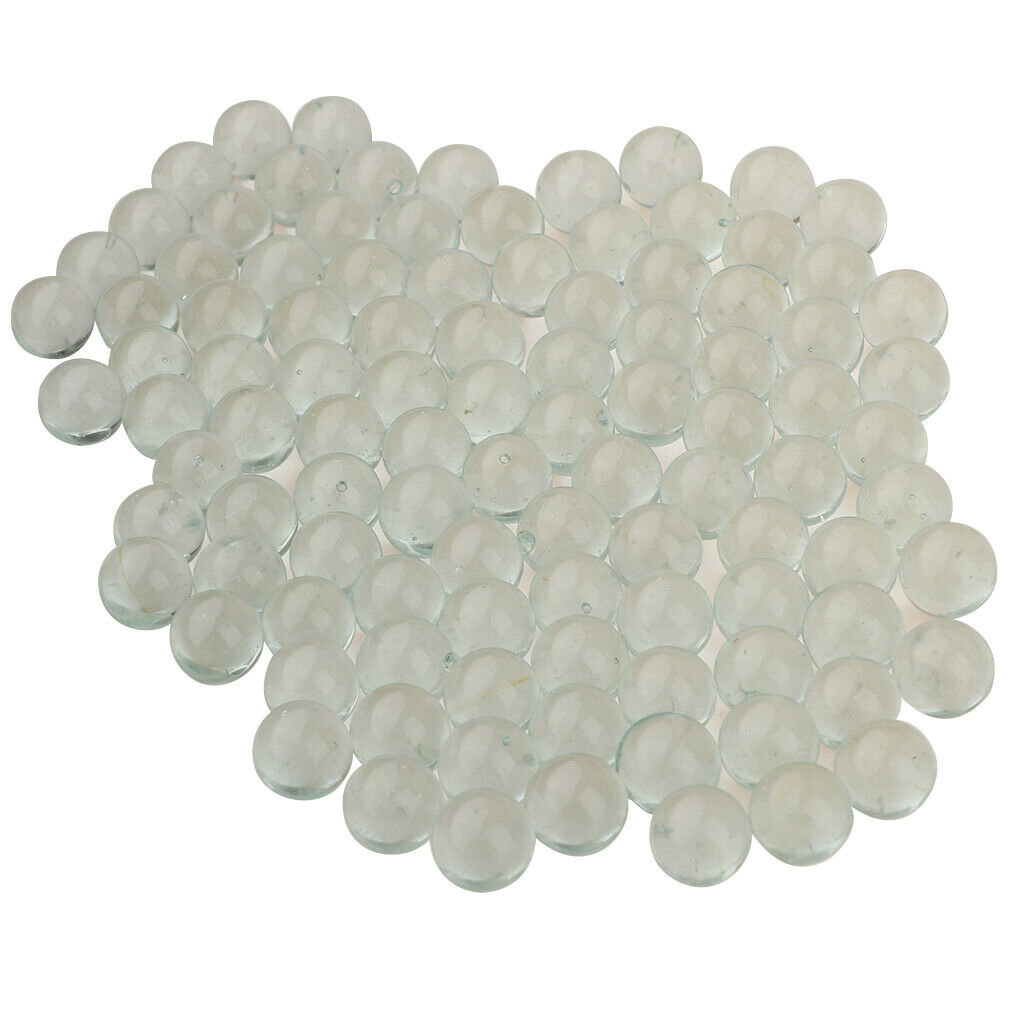 100PC Round Transparent Glass Marbles Clear for Filling Vases Aquarium Decor