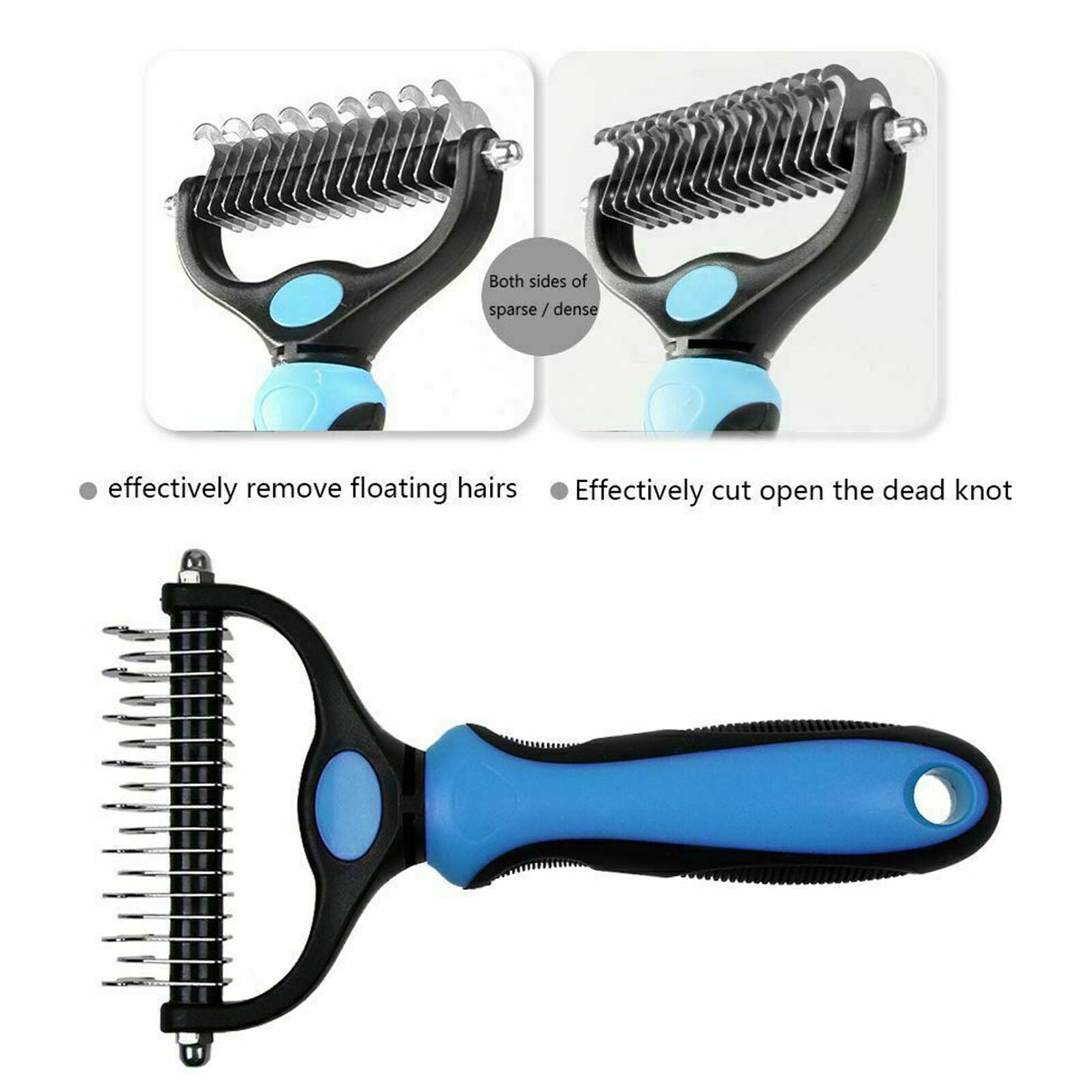 Pets Dog Cat Hair Fur Shedding Blade Trimmer Grooming Rake Dematting Comb Brush
