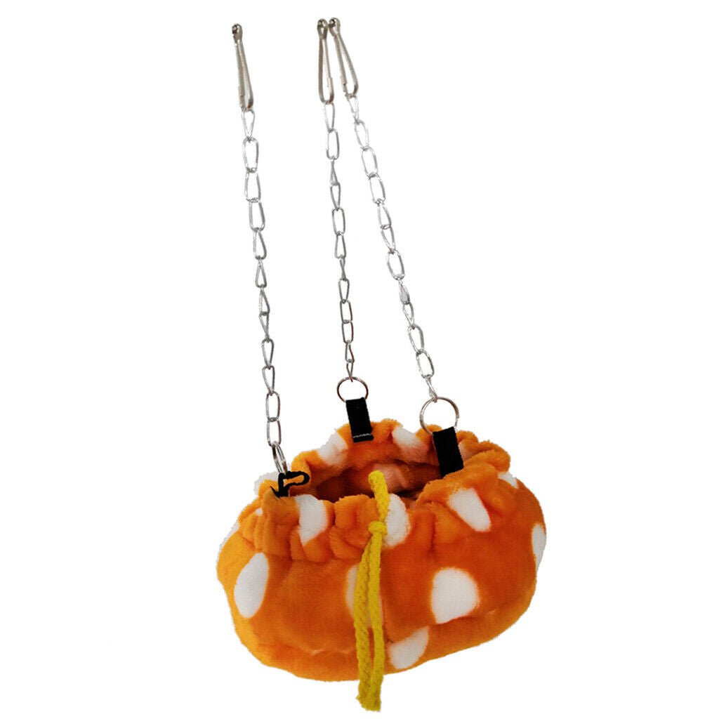 Soft Small Animal Hamster Cage Hanging Hammock For Small Pet Mice Rat Orange
