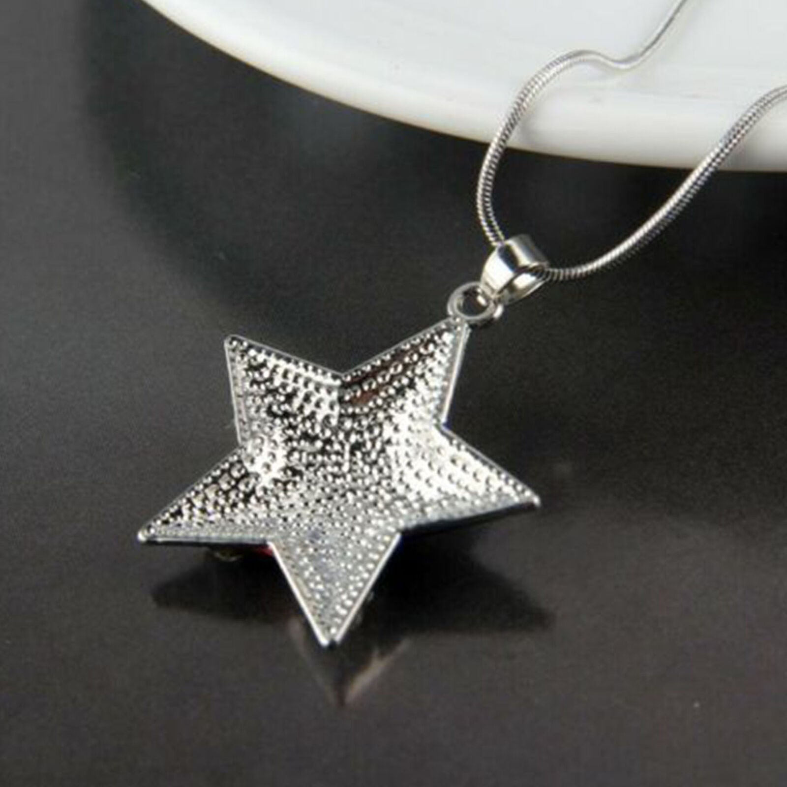 American Flag Stars Patriotic Independence Day July 4th Necklace Earring set