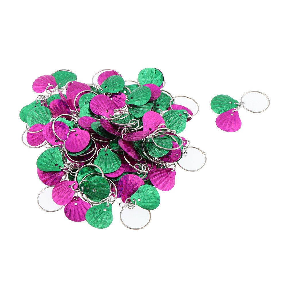 50pc Hair Pendant Circlet Set For Braid DIY Hairstyle Rose Red+Green