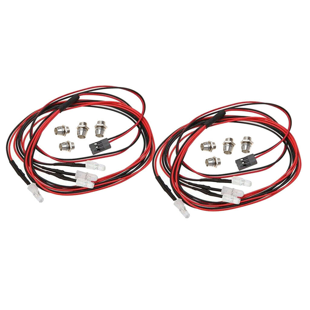 8 Pcs. Led Lights LED Lamp Set (4 Ã— Blue, 4 Ã— Red) for  Hs RC Car