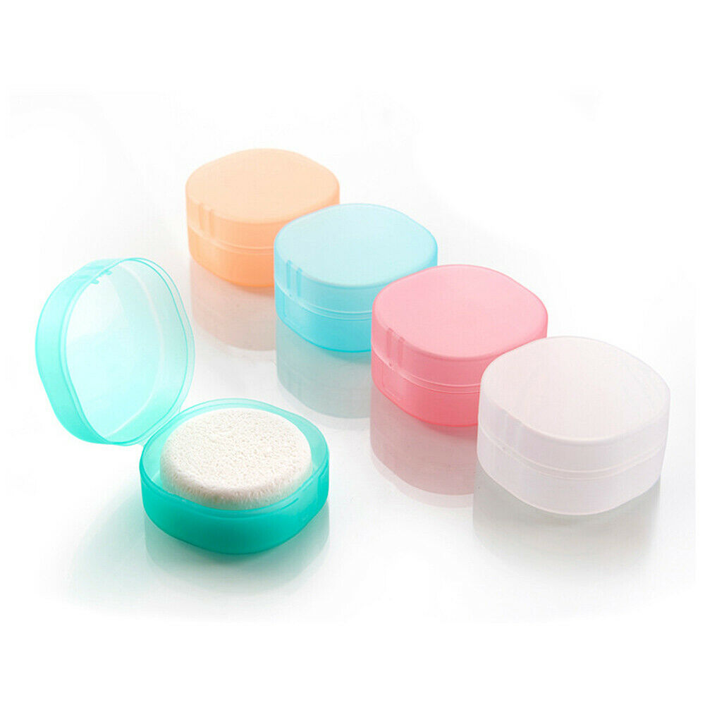 Small Square Portable Travel Soap Dish Holder Box Shower Bath Container Random