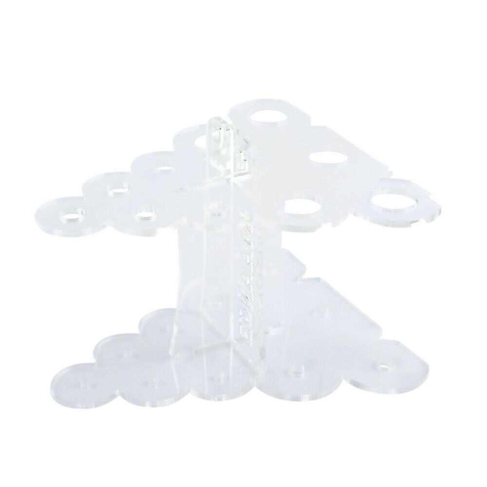 Acrylic 10 Holes Cosmetic Makeup Brushes Holder Stand Dryer Rack Clear
