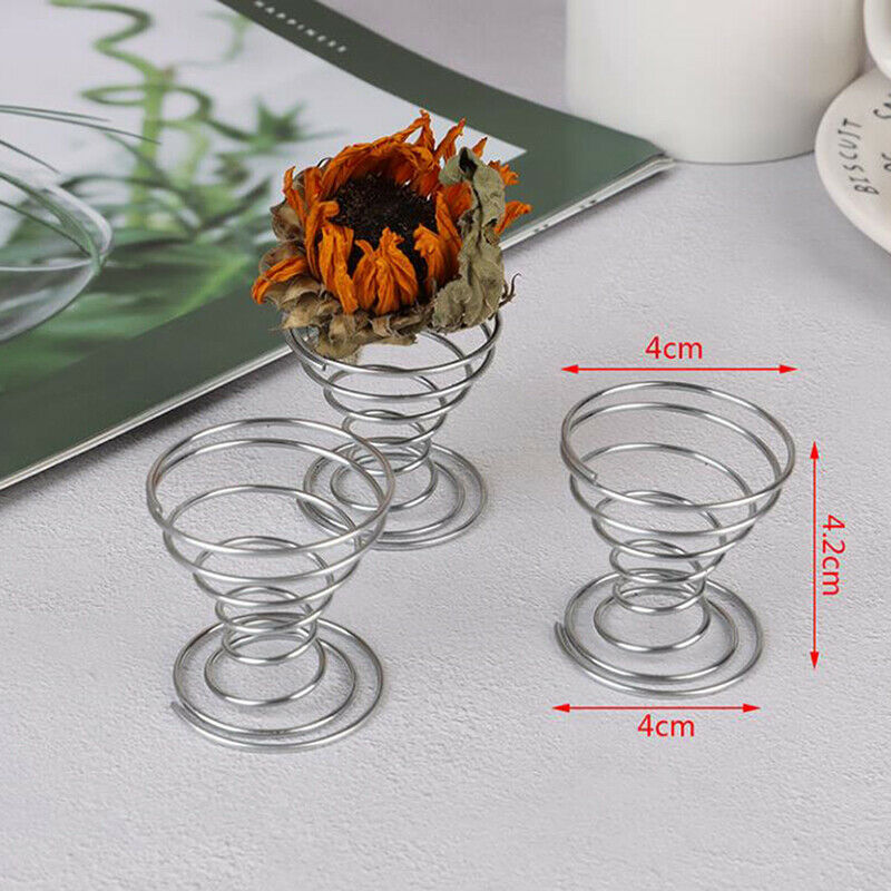 6 Pcs Flower Pot Stainless Steel Air Plant Stand Container Tillandsia Holder XC