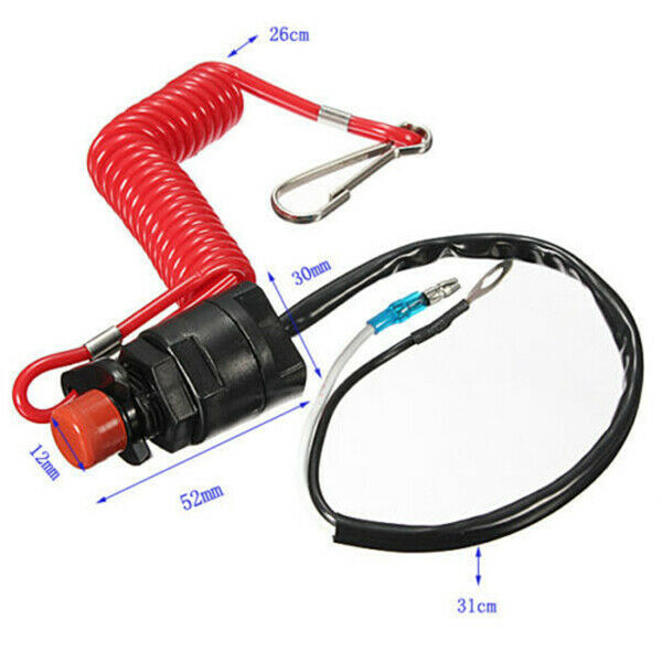2X(Boat Motor Emergency Kill Stop Switch for Yamaha /Tohatsu Outboard Stop S9A6)