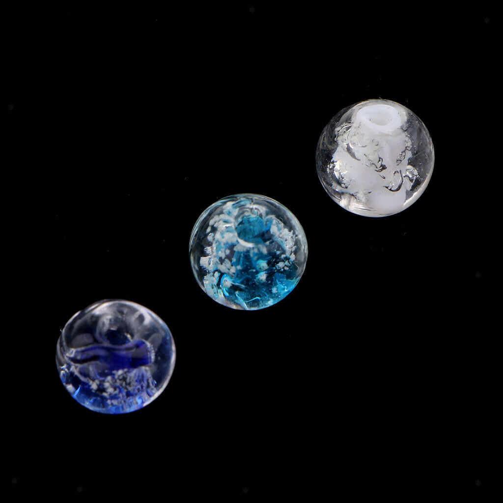 20PCS Assorted European Lampwork Glass Beads Spacer Beads Charms