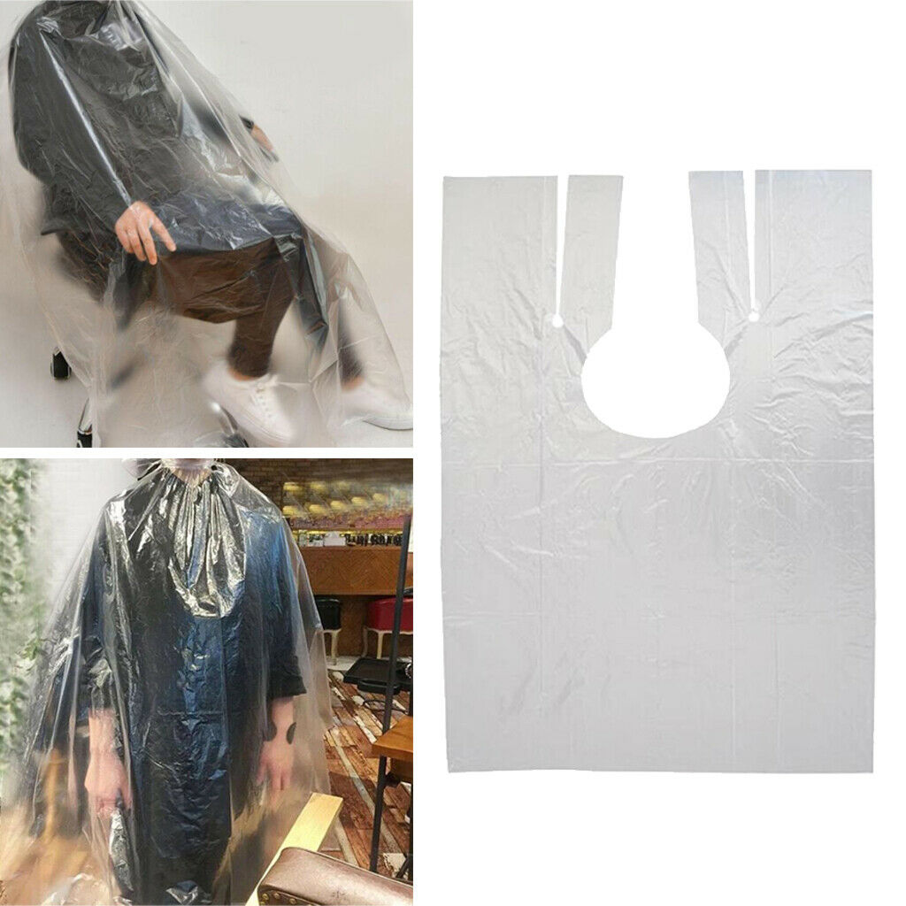 150Pcs Waterproof Disposable Hair Cutting Cape Salon Gown Barber Shop Capes