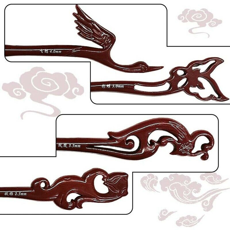 8Pcs Crochet Hooks Set, Retro Birds Knitting Smooth Needles Tools Aluminum EE8T2