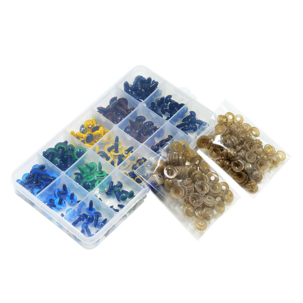 140pcs 8 12mm Plastic Safety Eye Box For Teddy Bear Toys
