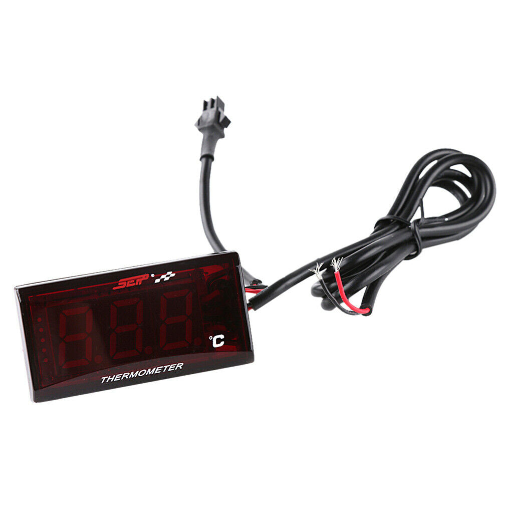 Universal Motorcycle LED Digital Display Thermometer Water Temp Gauge Meter Red