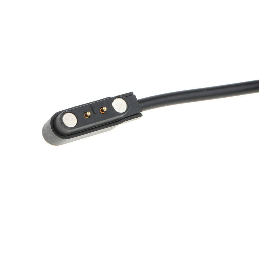 2 Pin Smart Watch USB Fast Charging Cable Cradle Stand for Smart Watch Black