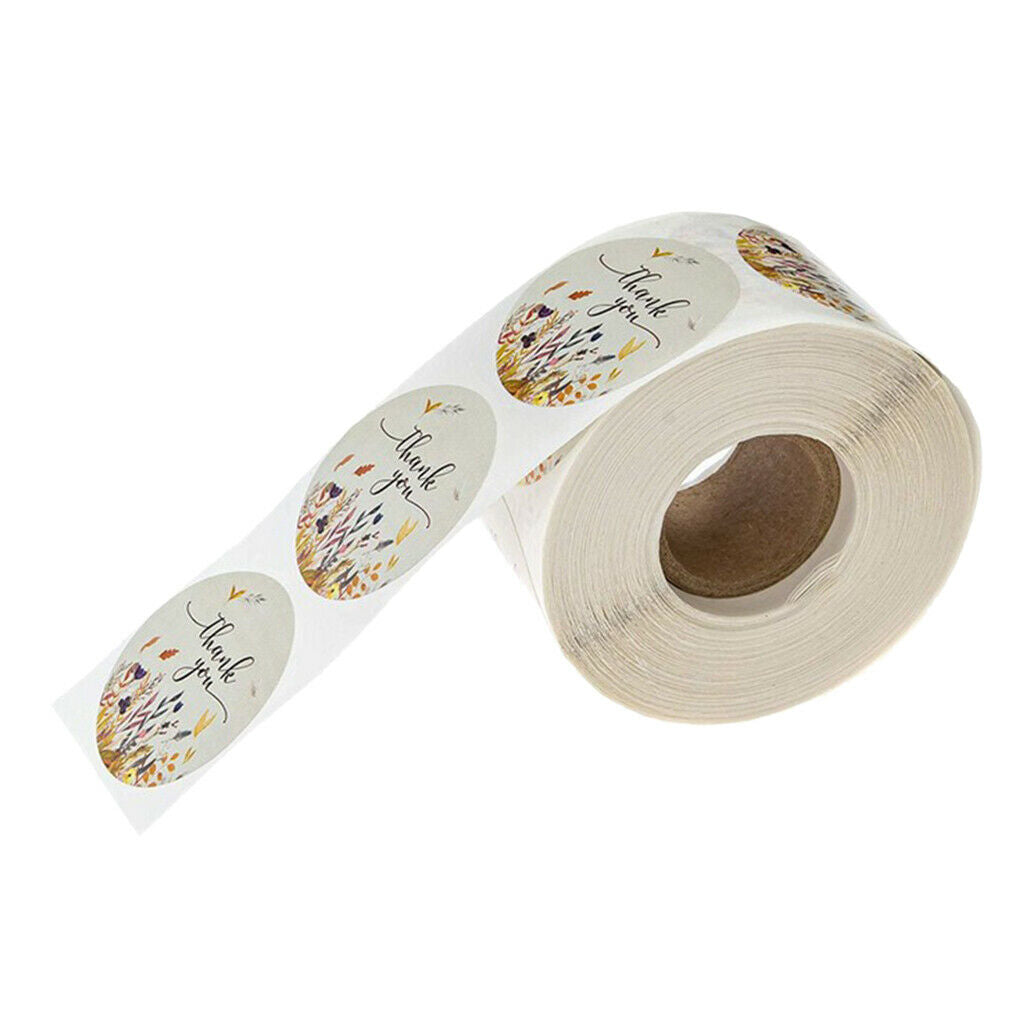 Thank You Stickers, 1 inches, 500Pcs Roll Stickers for Wedding Birthday Party