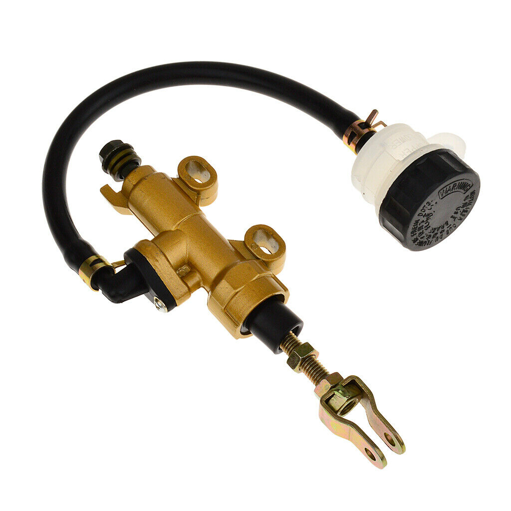 Motorcycle Rear Master Cylinder Pump Kit with Reservoir Sportbike Foot Brakes