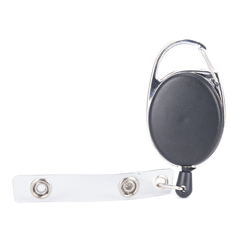 1 X Retractable Pull Badge Reel Zinc Alloy ABS ID Lanyard Name Tag Card B.l8