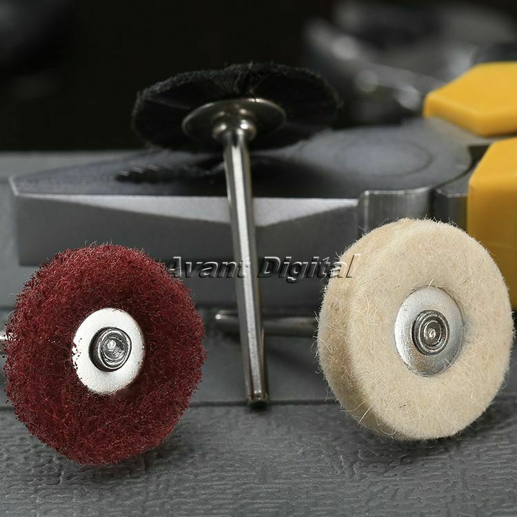 60Pc Polishing Buffing Wool Cloth Nylon Wheel Pads Mixed Set Grinder Rotary Tool
