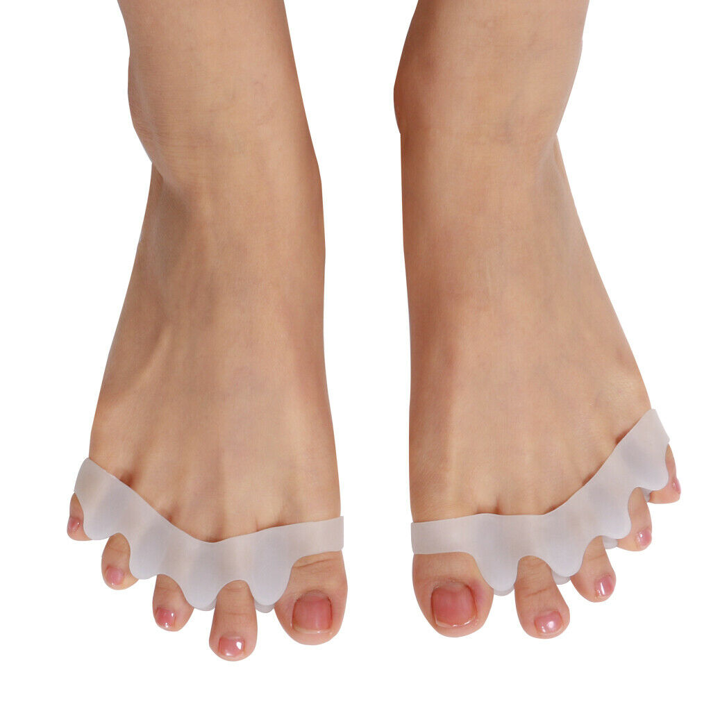 1 pair of Gel Silicone Toe Straightener Separator Hallux Valgus Bunion Cushion
