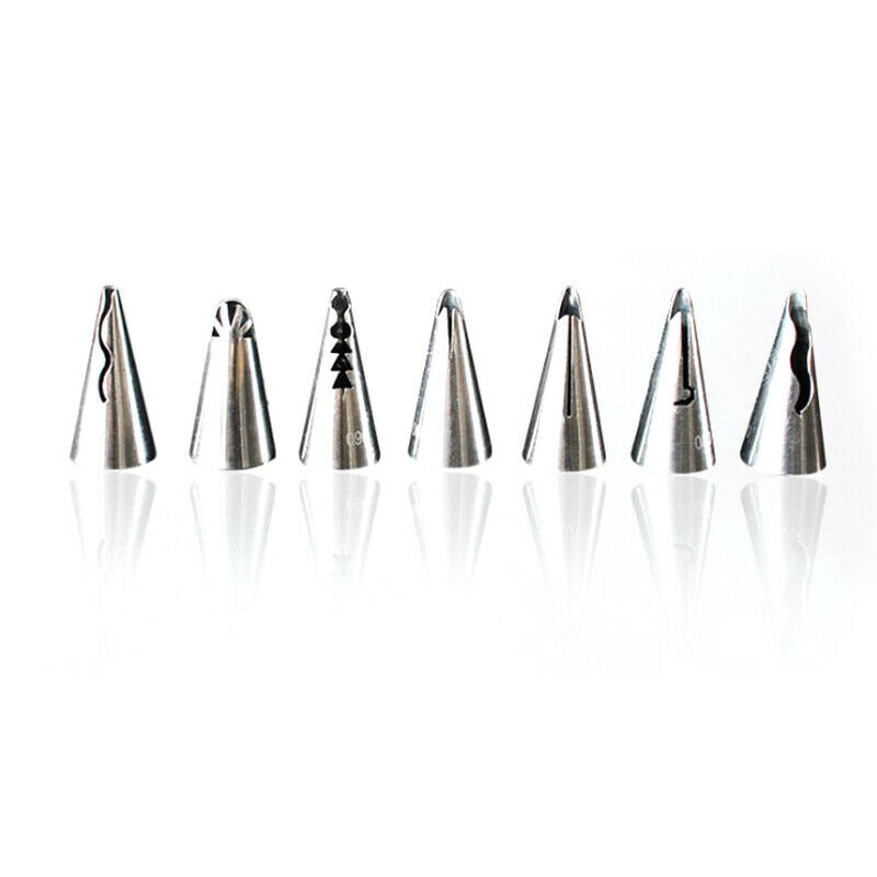 9Pcs Stainless Steel Piping Nozzles DIY Cake Decoration Biscuit Pastry Ba.l8