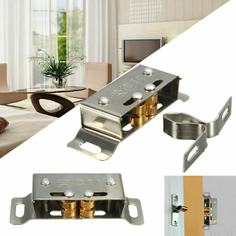 5pcs Home Door Cabinet Cupboard Furniture Magnetic Catch Stopper Roller Latch