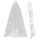 Tiara and White Edge Center  Bridal Wedding Veil with Comb and Satin Sash