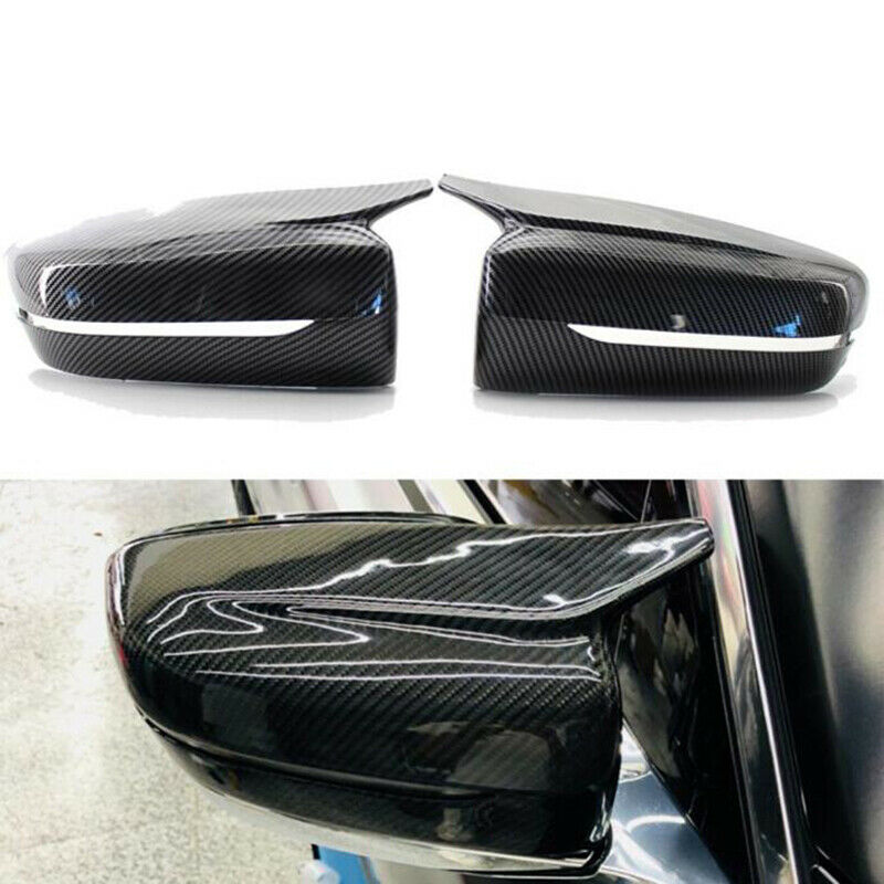 For BMW 3/5-Series 2017-2021 Car Side Mirror Caps Rearview Covers Carbon Fiber