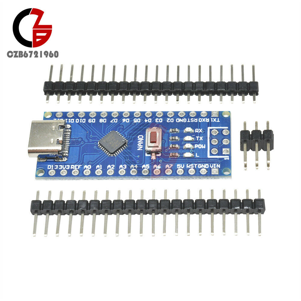 5PCS Nano V3.0 Type-C USB ATmega328 5V 16M Micro-Controller Board CH340G Driver