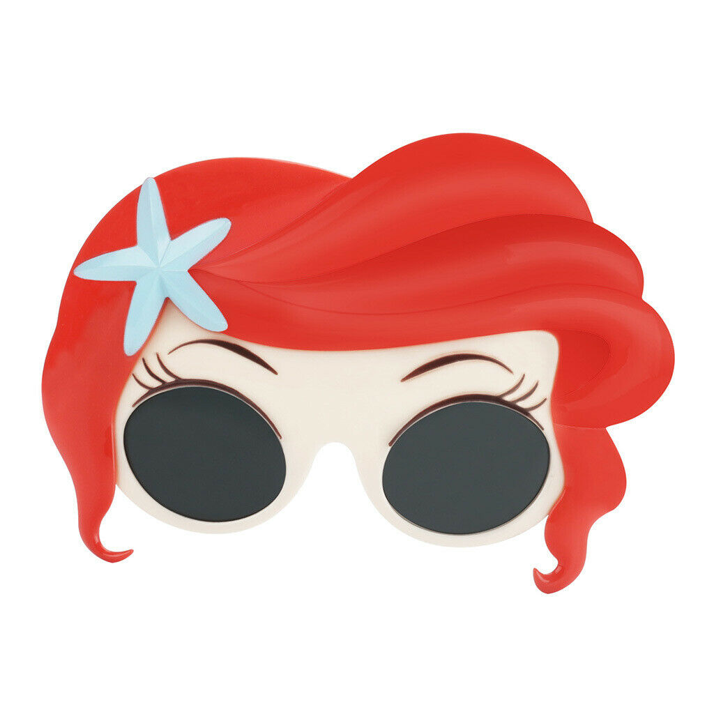 Red Hair Mermaid Glasses Party Favors, Photo Booth Props Ocean Pool Party