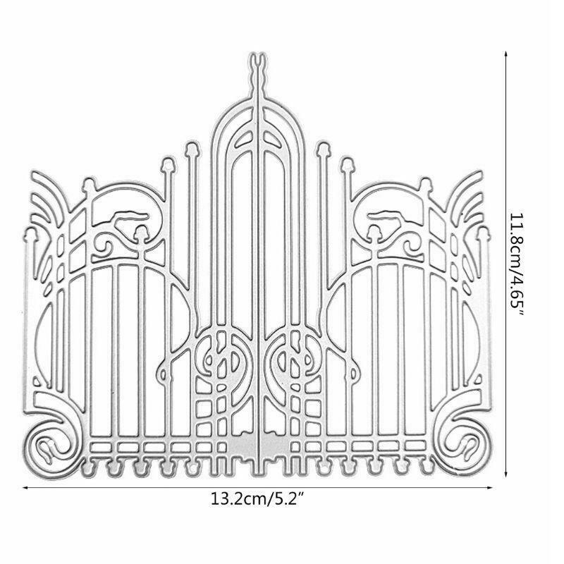 Gate Metal Cutting Dies Stencil Scrapbooking DIY Album Stamp Paper Card Emboss