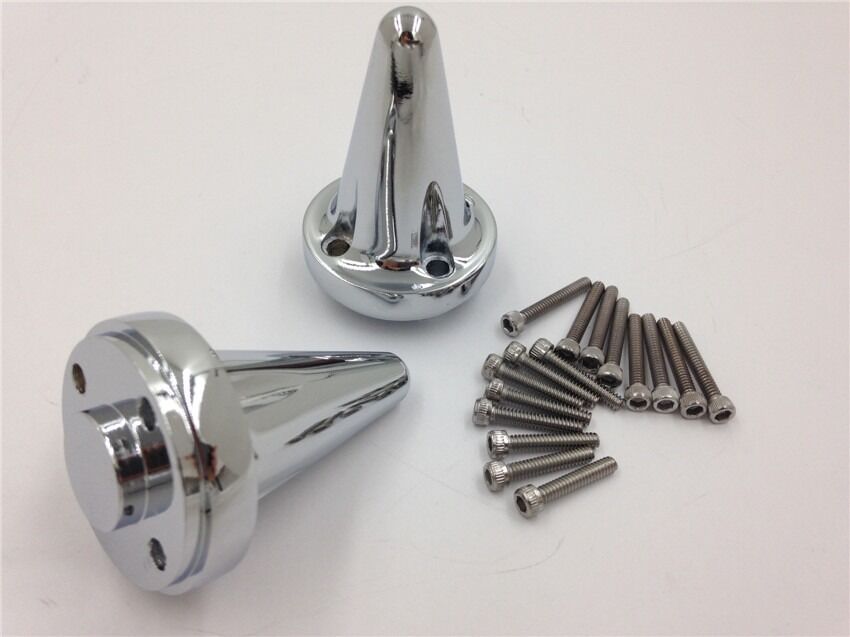 Replacement Motorcycle Spike Bar Ends Stiletto end Caps for ISO Style Hand Grip