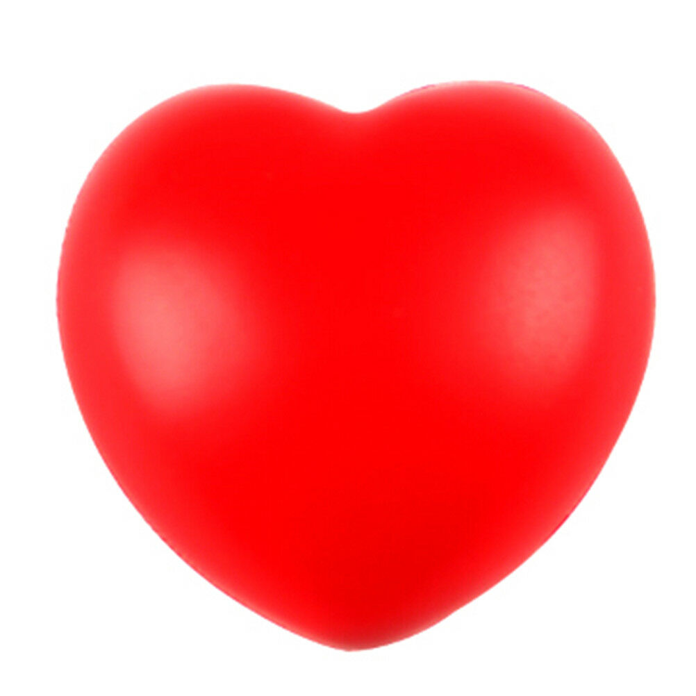 Heart Shaped Stress Relief Squeeze Soft Foam Ball Hand Wrist Exercise Baby Ba.DD