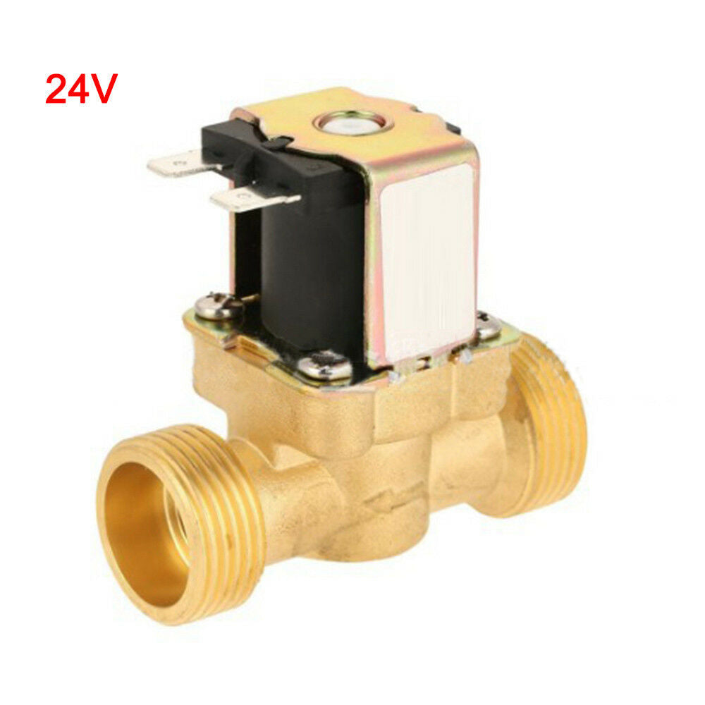 1/2 inch 24V AC Brass Electric Solenoid Valve Gas Water Air Normally Closed