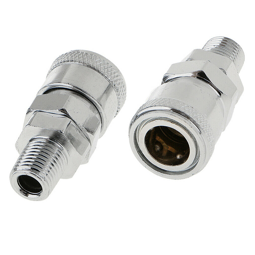 2Pcs 1/4" BSP Male Thread Air Hose Line Compressor Fitting Connector SM20