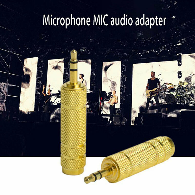 3.5mm Male to 6.5mm Female Stereo Mic Audio Headphone Jack Adapter Conver.l8
