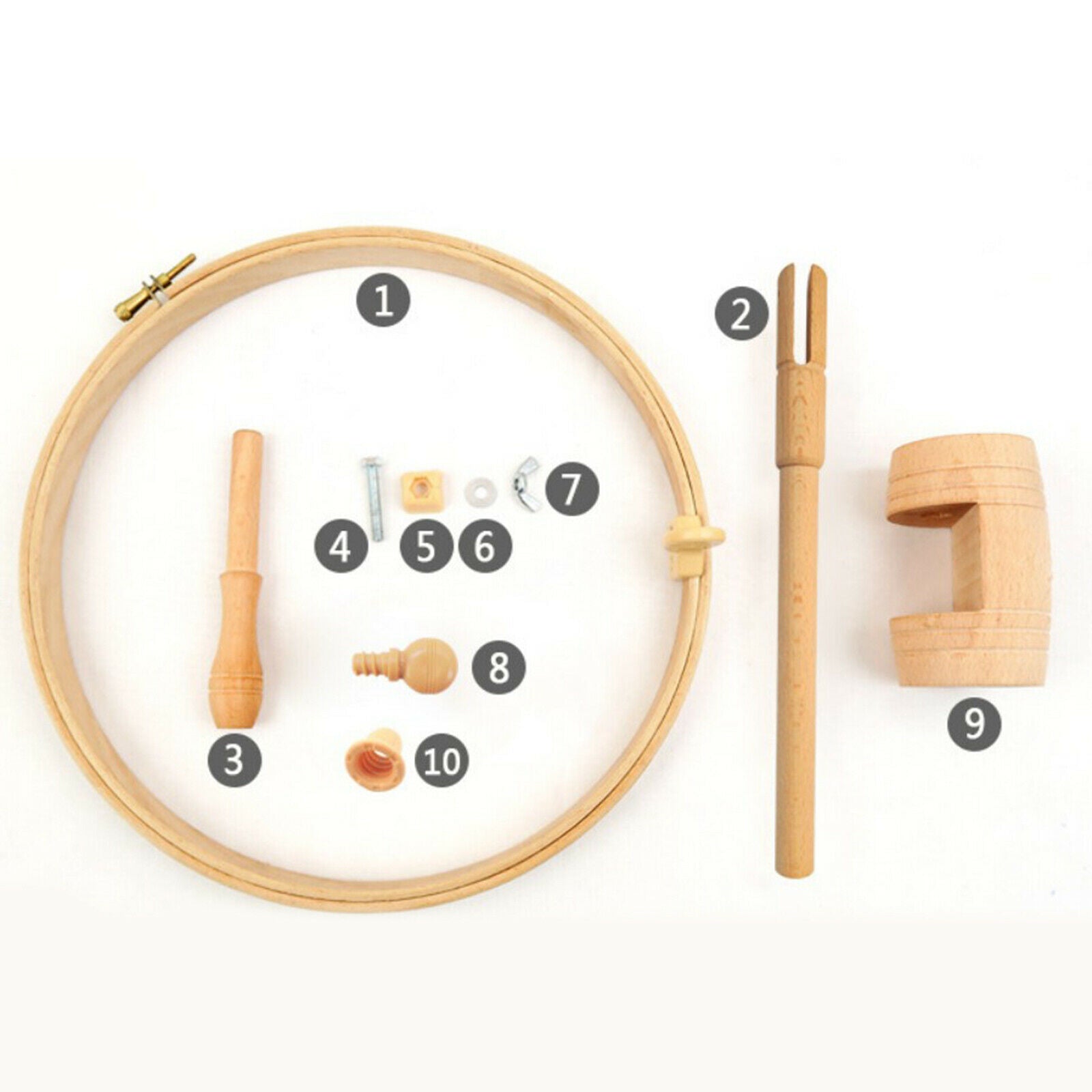 Cross Stitch Table Stand Adjustable Embroidery Hoop Holder Frame Beech Woods