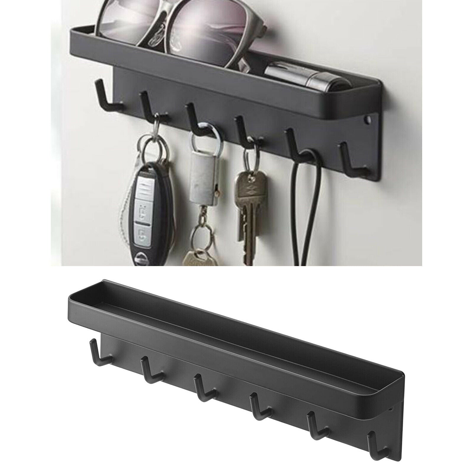 Heavy Duty Wall Coat Hanger Holder 6 Hooks Home Kitchen Organizer Decor