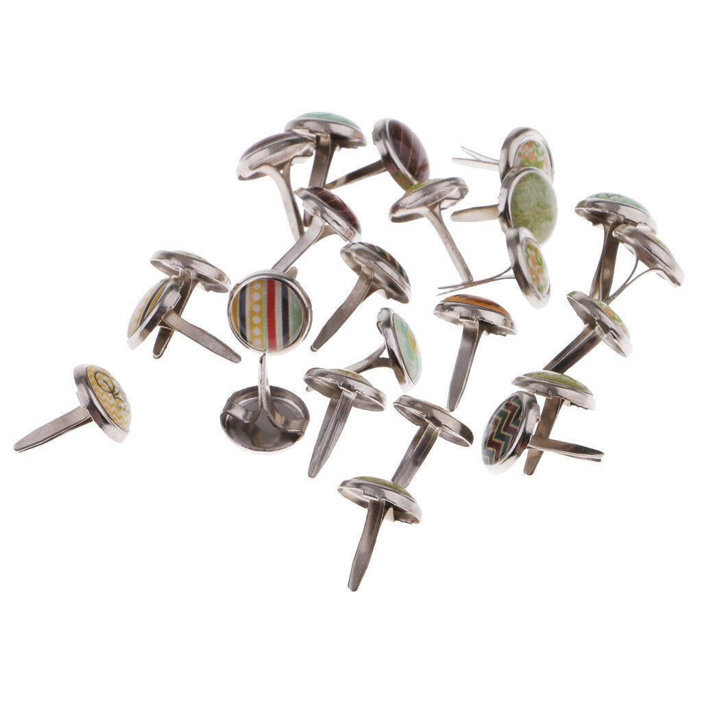 50pcs 9.5mm Colorful Mini Brads Scrapbooking Embellishments DIY Crafts