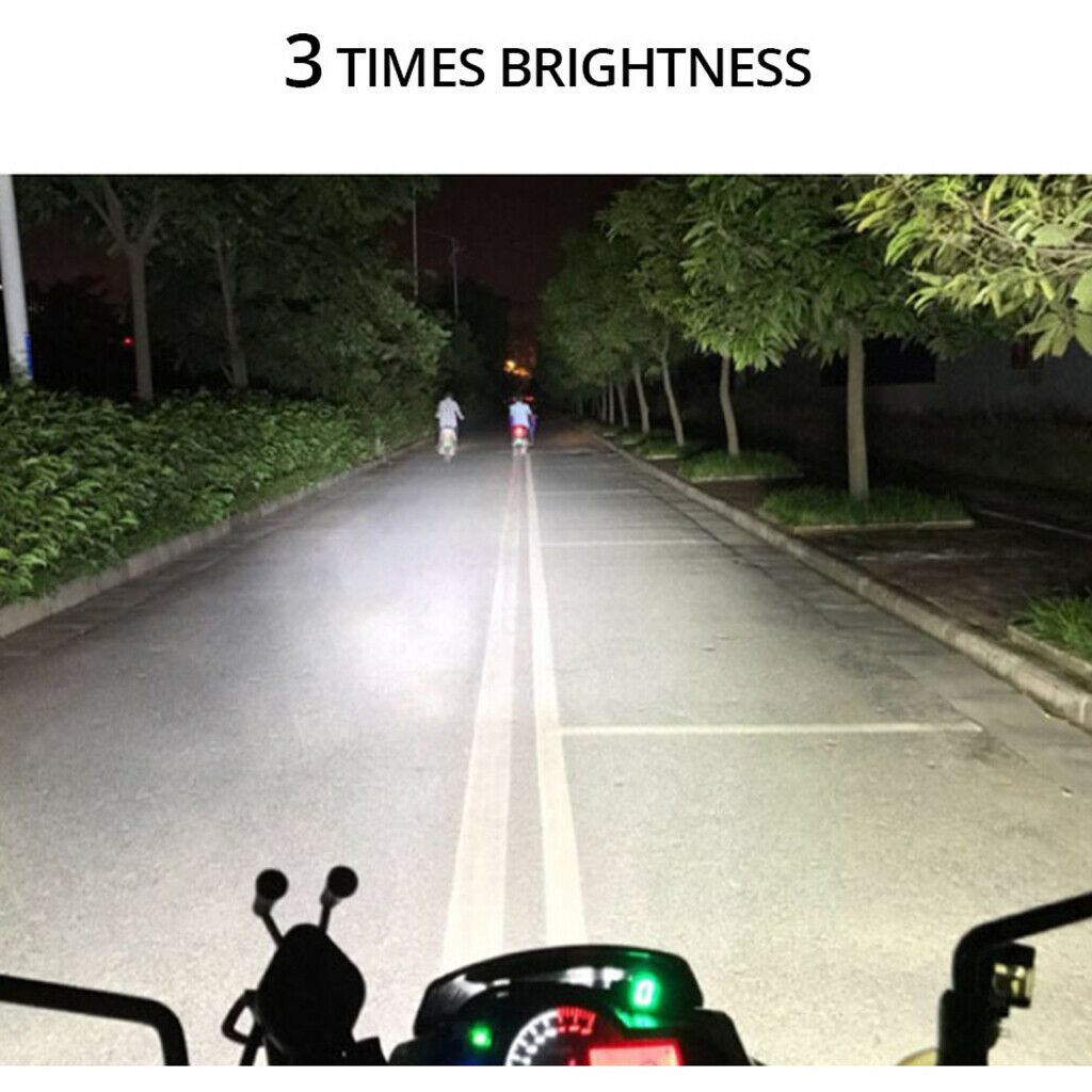 Motorcycles 12V 6500K 8-LED Auxiliary Headlights Fog Light Spot Lamp 12V 12w