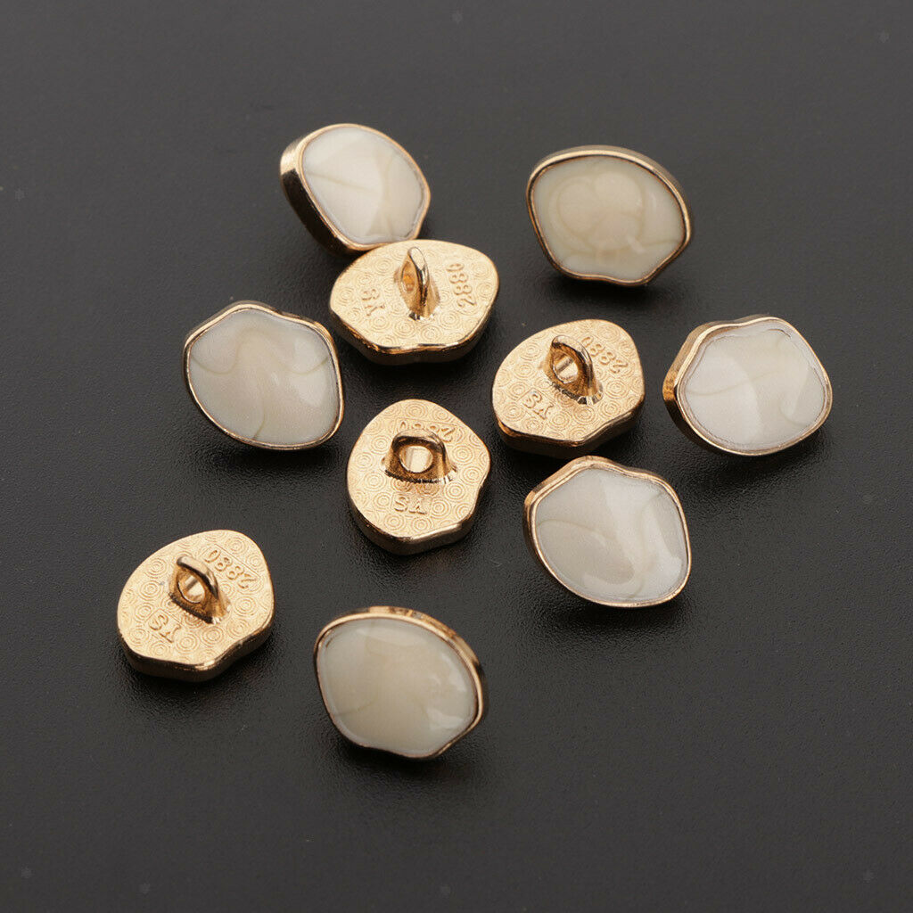 10pcs Round Enamel Buttons Scrapbook Cardmaking DIY Crafts Decorative Button